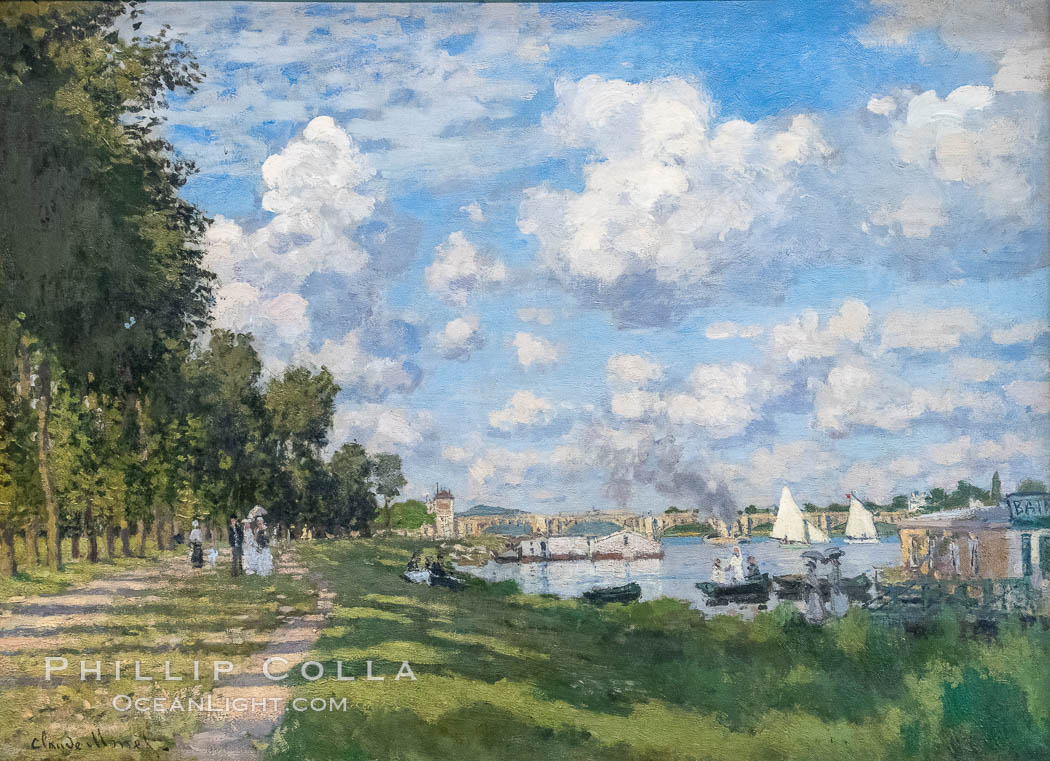 Le Bassin d'Argenteuil, Claude Monet, Musee d'Orsay, Paris. Musee dOrsay, France, natural history stock photograph, photo id 35654