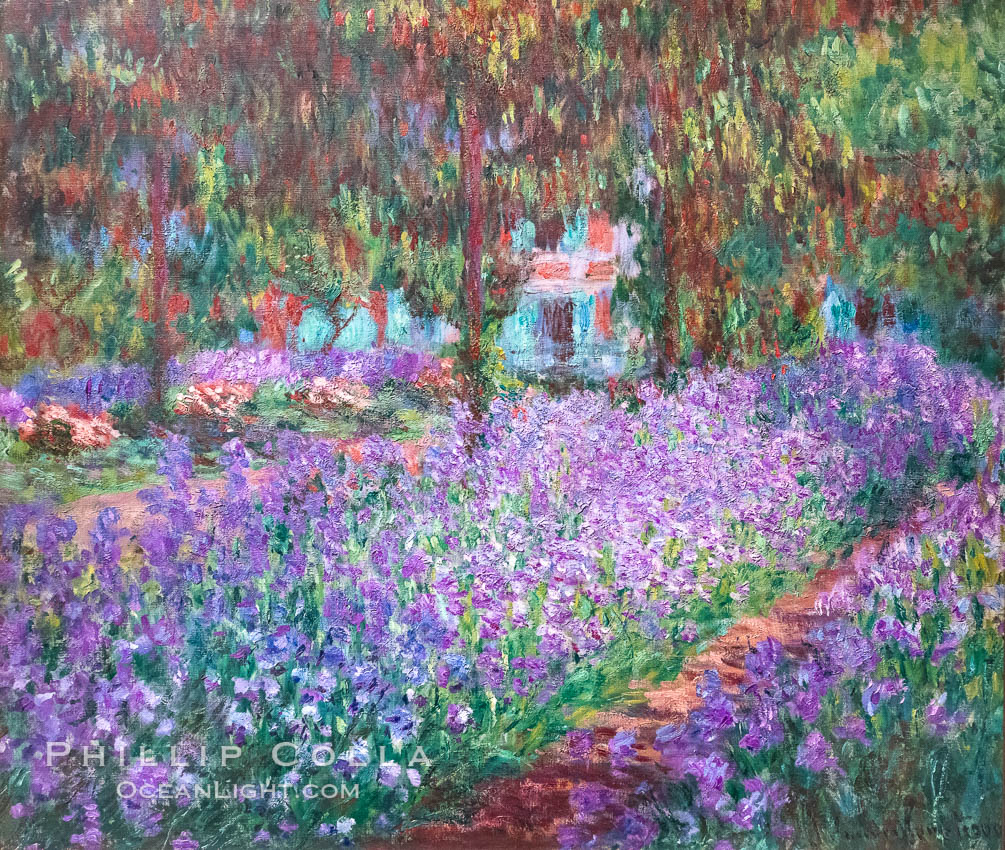 Le Jardin de l'artiste a Giverny, 1900, Claude Monet, Musee d'Orsay, Paris. Musee dOrsay, France, natural history stock photograph, photo id 35658