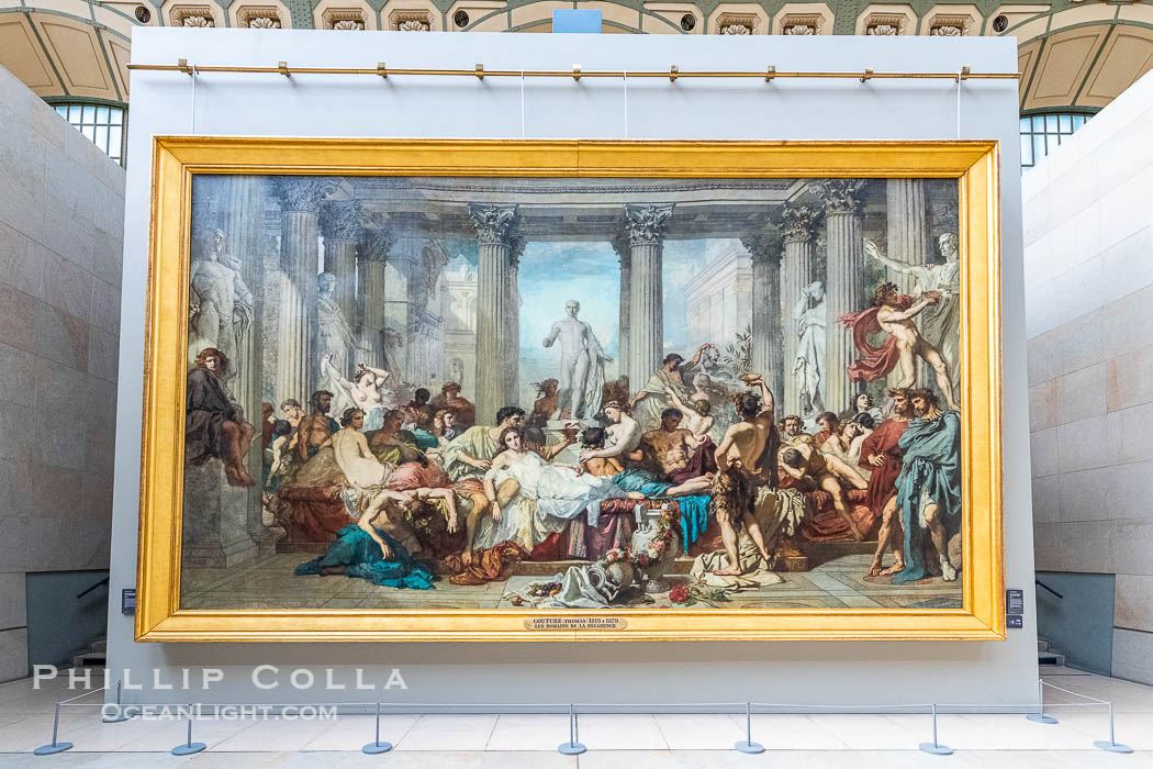 Les Romains de la Decadence, Couture (Thomas), Musee d'Orsay, Paris., natural history stock photograph, photo id 35652