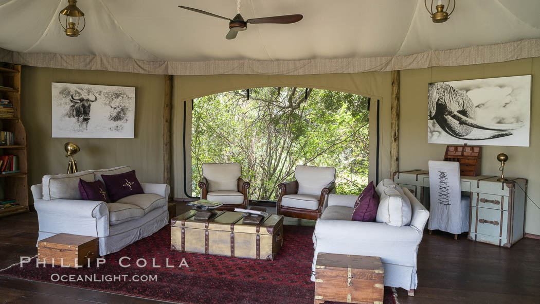 Mara Plains Camp, Luxury Tented Safari Camp, Olare Orok Conservancy, Kenya., natural history stock photograph, photo id 30020