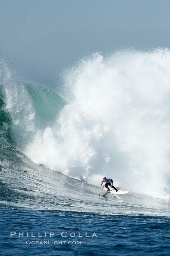 Evan Slater, Mavericks surf contest (fifth place), February 7, 2006. Half Moon Bay, California, USA, natural history stock photograph, photo id 15305