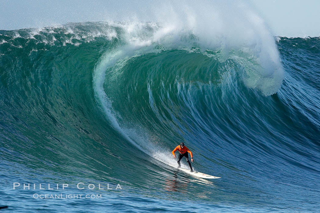 Brock Little, final round, Mavericks surf contest (third place), February 7, 2006. Half Moon Bay, California, USA, natural history stock photograph, photo id 15341