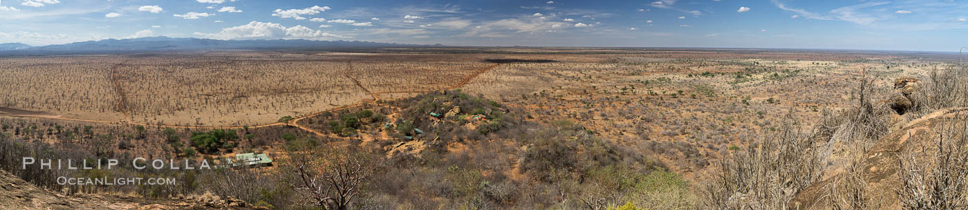 Meru National Park landscape, viewed from atop Elsa's Kopje. Kenya, natural history stock photograph, photo id 29744