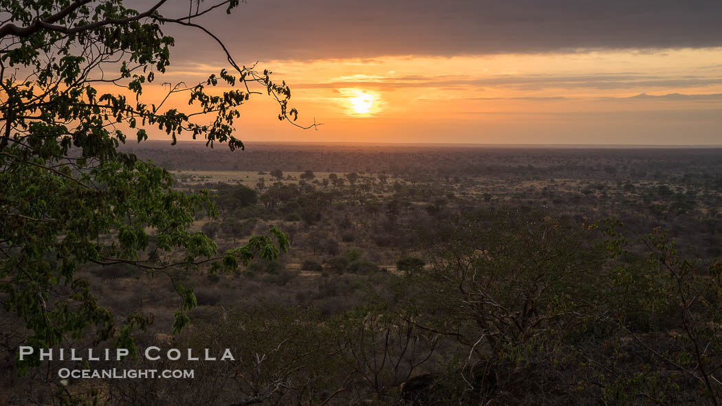 Meru National Park sunrise landscape., natural history stock photograph, photo id 29759