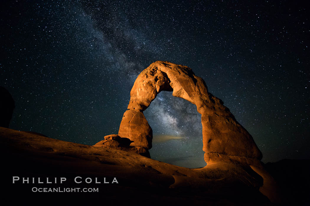 Milky Way arches over Delicate Arch, Arches National Park, Utah