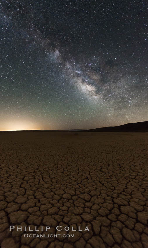 Milky Way over Clark Dry Lake playa, Anza Borrego Desert State Park., natural history stock photograph, photo id 31034