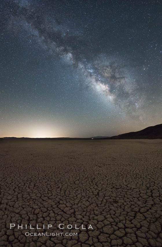 Milky Way over Clark Dry Lake playa, Anza Borrego Desert State Park., natural history stock photograph, photo id 31036