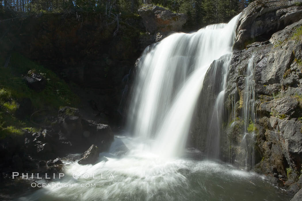 Moose Falls is a 30 foot drop in the Crawfish Creek just before it joins the Lewis River, near the south entrance to Yellowstone National Park. Wyoming, USA, natural history stock photograph, photo id 13296