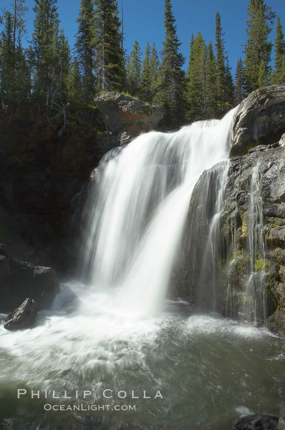 Moose Falls is a 30 foot drop in the Crawfish Creek just before it joins the Lewis River, near the south entrance to Yellowstone National Park. Wyoming, USA, natural history stock photograph, photo id 13295