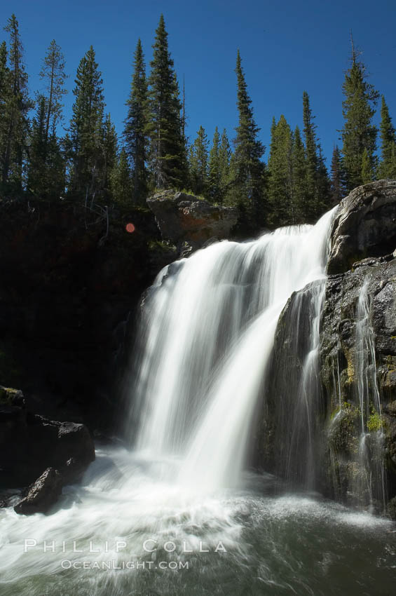 Moose Falls is a 30 foot drop in the Crawfish Creek just before it joins the Lewis River, near the south entrance to Yellowstone National Park. Wyoming, USA, natural history stock photograph, photo id 13299