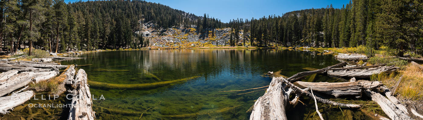 Panorama of Mosquito Lake, Mineral King, Sequoia National Park, California. USA, natural history stock photograph, photo id 32264