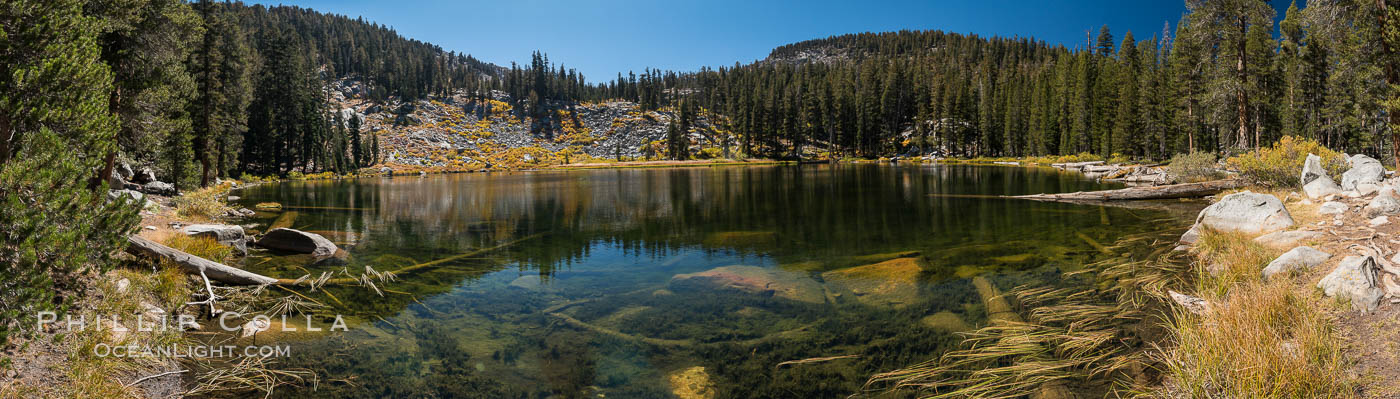 Panorama of Mosquito Lake, Mineral King, Sequoia National Park, California. USA, natural history stock photograph, photo id 32263