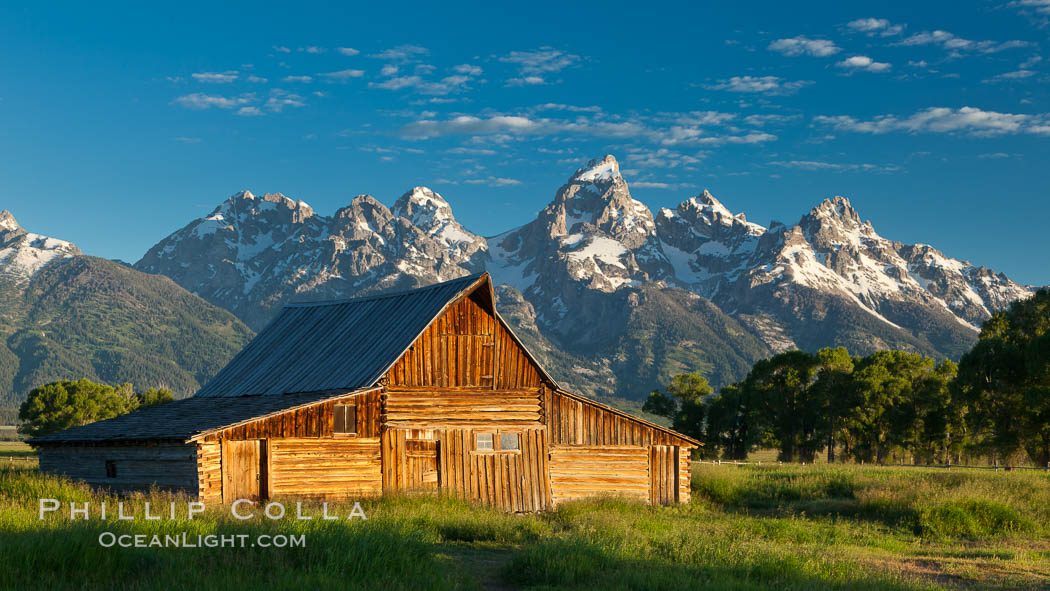 John Moulton barn with Teton Range, on Mormon Row in Grand Teton National Park, Wyoming. USA, natural history stock photograph, photo id 26926