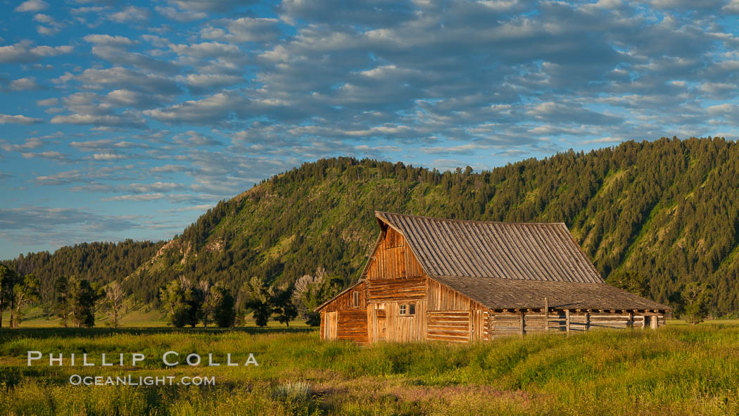 John Moulton barn with Teton Range, on Mormon Row in Grand Teton National Park, Wyoming. USA, natural history stock photograph, photo id 26927