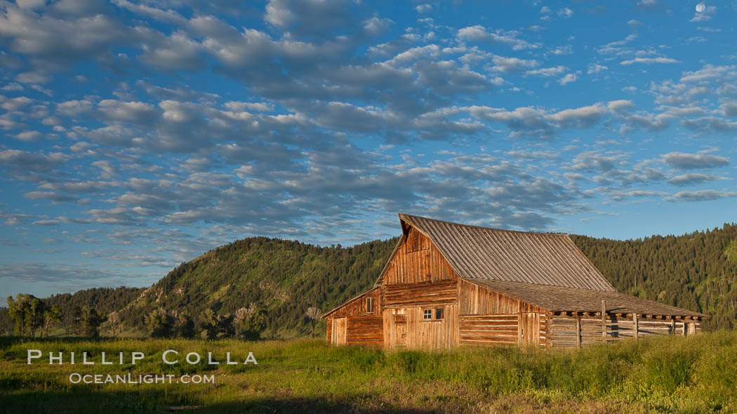 John Moulton barn with Teton Range, on Mormon Row in Grand Teton National Park, Wyoming., natural history stock photograph, photo id 26935