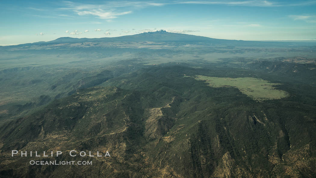 Mount Kenya, aerial view from near Meru National Park., natural history stock photograph, photo id 29767