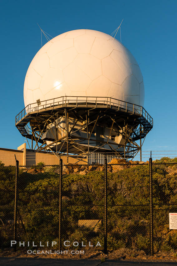 Mount Laguna FAA Radar Site, including ARSR-4 radome (radar dome)., natural history stock photograph, photo id 31039