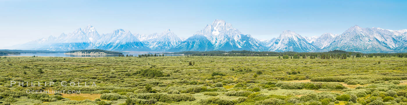 Mount Moran and Teton Range from Willow Flats, Grand Teton National Park., natural history stock photograph, photo id 32313