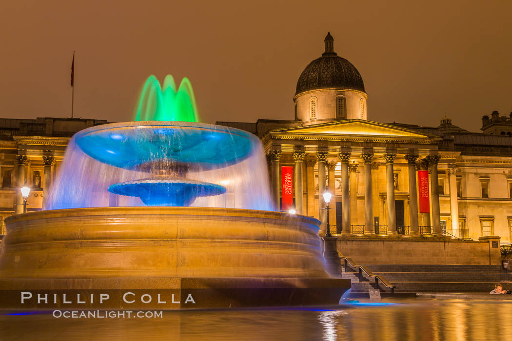 National Gallery at Night., natural history stock photograph, photo id 28288