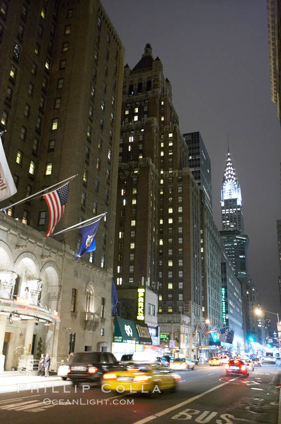 Midtown Manhattan at night. New York City, USA, natural history stock photograph, photo id 11218