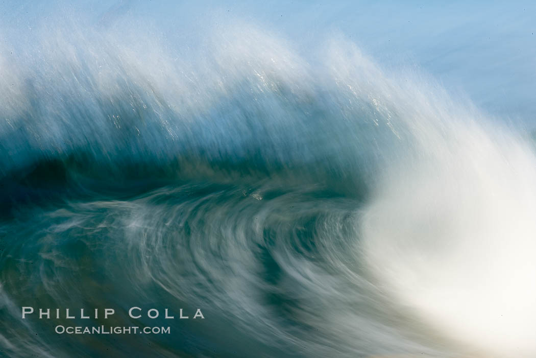 Breaking wave, fast motion and blur. The Wedge. Newport Beach, California, USA, natural history stock photograph, photo id 14362
