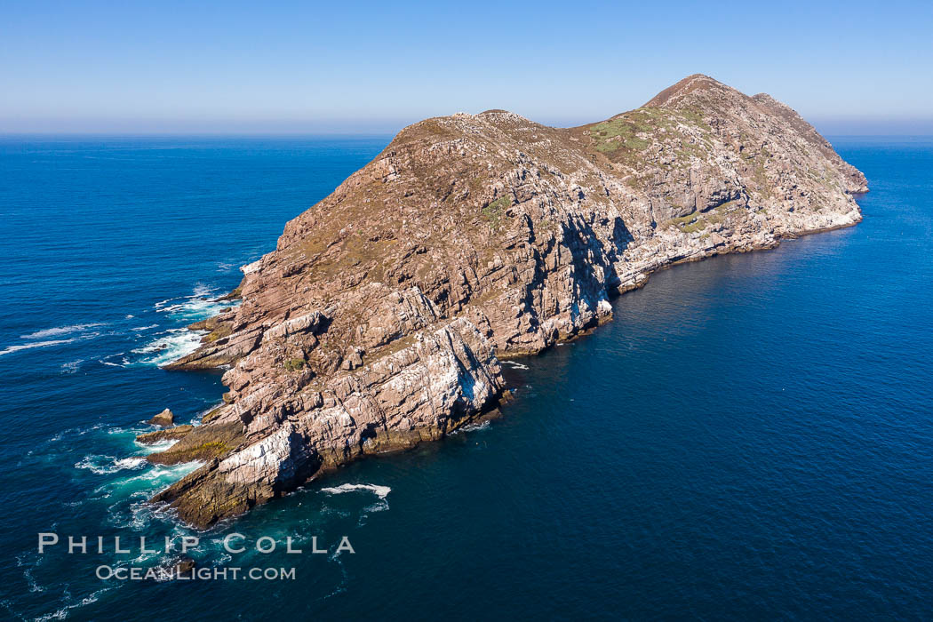 North Coronado Island aerial photo, Baja California, Mexico., natural history stock photograph, photo id 36502