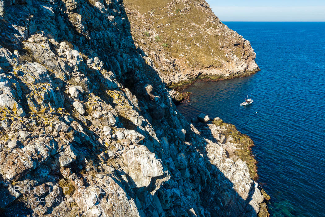 North Coronado Island aerial photo, Baja California, Mexico., natural history stock photograph, photo id 36517