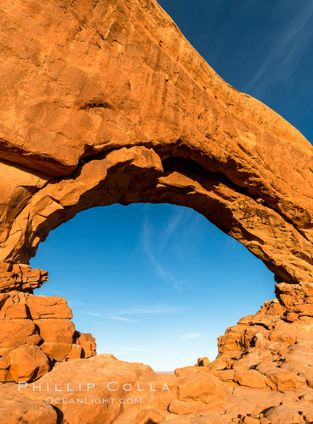 North Window at Sunset, Arches National Park. Utah, USA, natural history stock photograph, photo id 37869