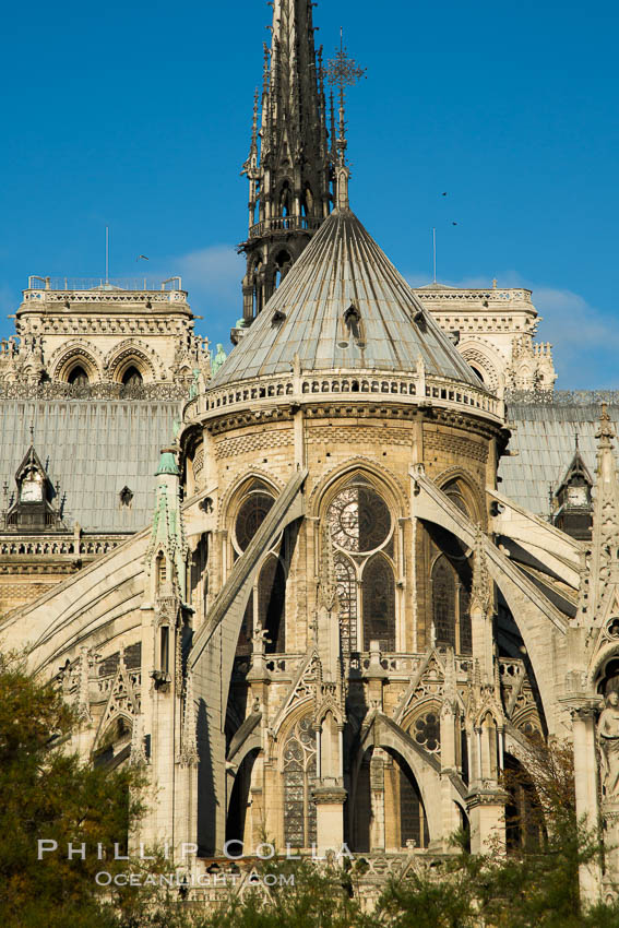 Notre Dame de Paris. Notre Dame de Paris ("Our Lady of Paris"), also known as Notre Dame Cathedral or simply Notre Dame, is a historic Roman Catholic Marian cathedral on the eastern half of the Ile de la Cite in the fourth arrondissement of Paris, France. Widely considered one of the finest examples of French Gothic architecture and among the largest and most well-known churches in the world ever built, Notre Dame is the cathedral of the Catholic Archdiocese of Paris., natural history stock photograph, photo id 28254