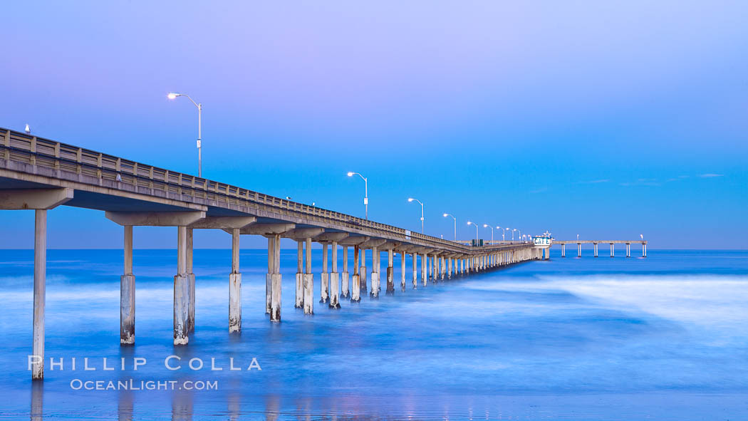 Ocean Beach Pier, also known as the OB Pier or Ocean Beach Municipal Pier, is the longest concrete pier on the West Coast measuring 1971 feet (601 m) long. San Diego, California, USA, natural history stock photograph, photo id 27390