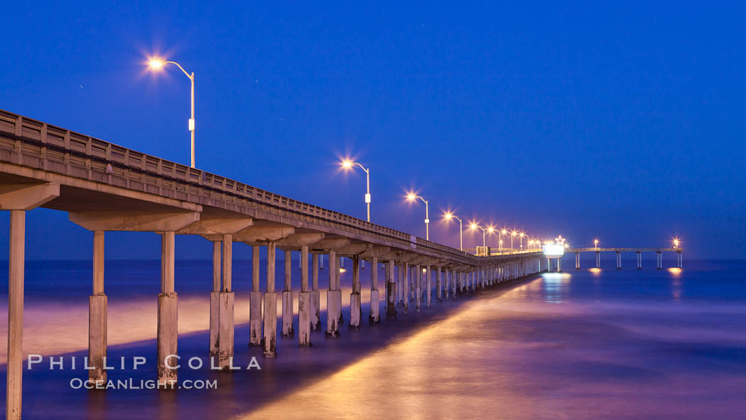 Ocean Beach Pier, also known as the OB Pier or Ocean Beach Municipal Pier, is the longest concrete pier on the West Coast measuring 1971 feet (601 m) long. San Diego, California, USA, natural history stock photograph, photo id 27384