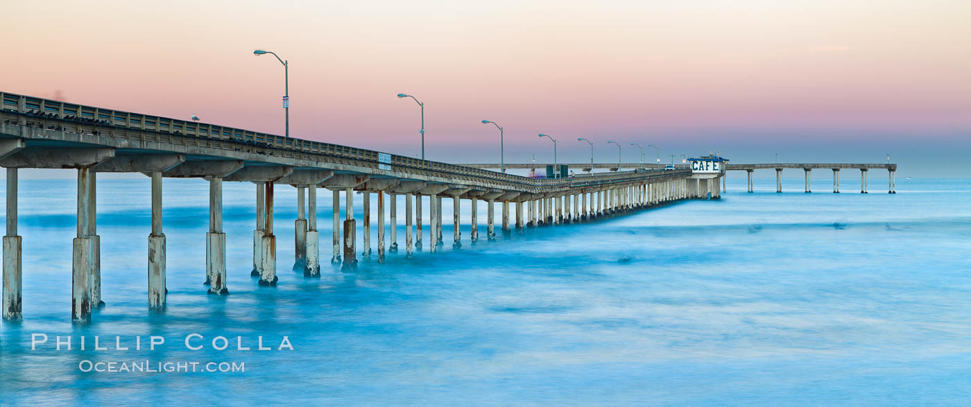 Ocean Beach Pier, also known as the OB Pier or Ocean Beach Municipal Pier, is the longest concrete pier on the West Coast measuring 1971 feet (601 m) long. San Diego, California, USA, natural history stock photograph, photo id 27392