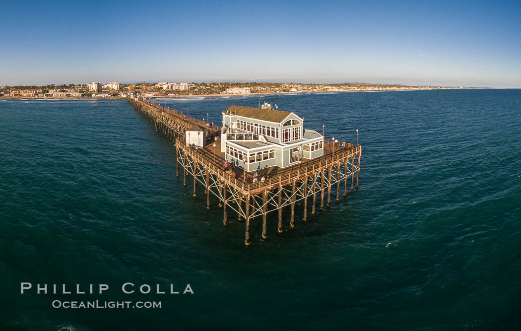 Oceanside Pier aerial photo, Oceanside, California. USA, natural history stock photograph, photo id 38116