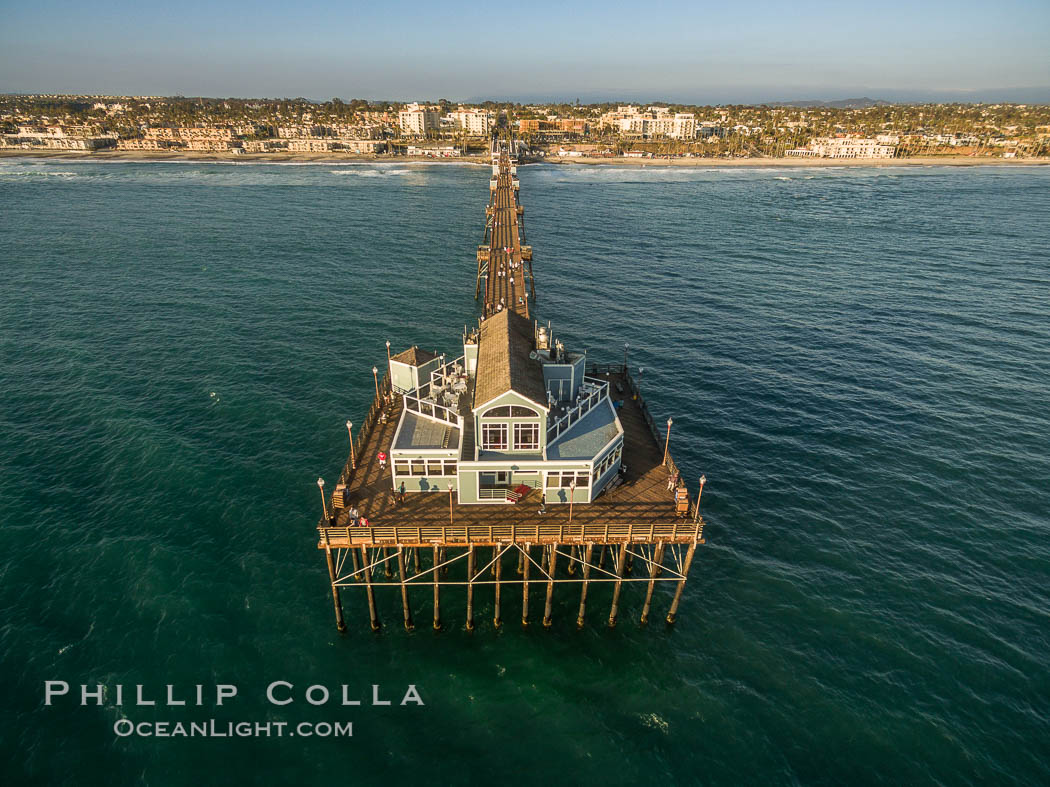 Oceanside Pier aerial photo, Oceanside, California. USA, natural history stock photograph, photo id 38115