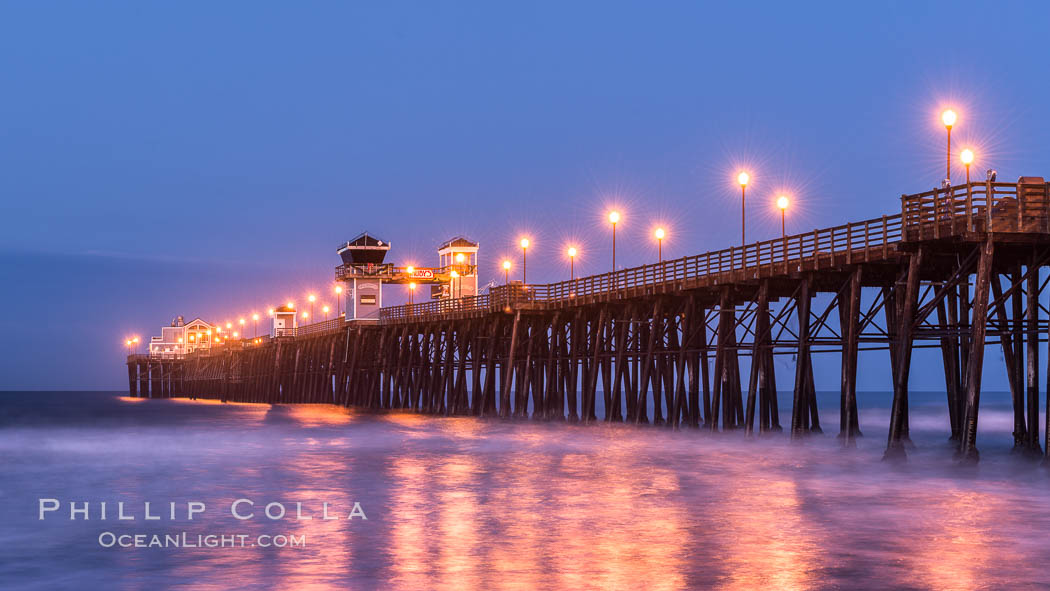 Oceanside Pier at Dawn. California, USA, natural history stock photograph, photo id 28876