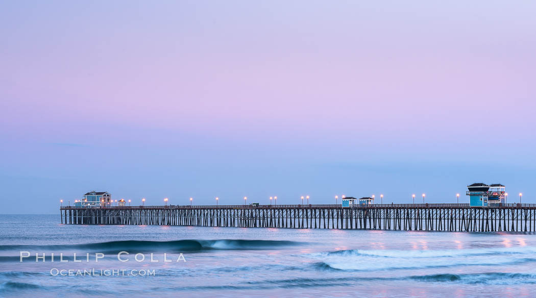 Oceanside Pier at Dawn. California, USA, natural history stock photograph, photo id 28877