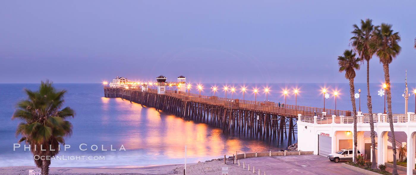 Oceanside Pier at sunrise, dawn, morning. California, USA, natural history stock photograph, photo id 27231