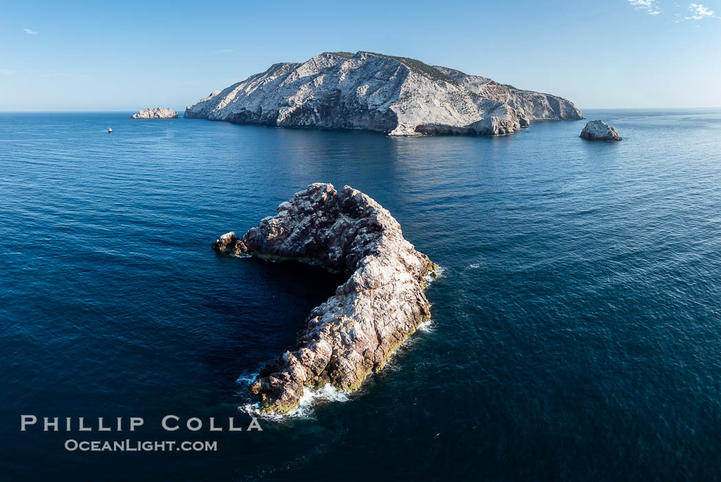 Offshore Islets of San Pedro Martir Island, Sea of Cortez. Small rocky islets around the larger Midriff Islands in the Sea of Cortez offer some of the best diving in the Sea of Cortez with a rich variety of invertebrate and fish life, Isla San Pedro Martir, Sonora, Mexico Offshore Islets of San Pedro Martir Island, Sea of Cortez. Small rocky islets around the larger Midriff Islands in the Sea of Cortez offer some of the best diving in the Sea of Cortez with a rich variety of invertebrate and fish life, Isla San Pedro Martir, Sonora, Mexico