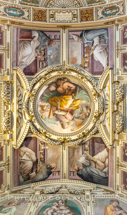 Ornate Ceiling Details, Vatican Museums, Vatican City. Rome, Italy, natural history stock photograph, photo id 35594