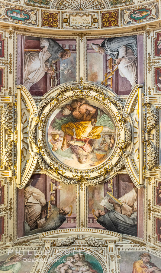Ornate Ceiling Details, Vatican Museums, Vatican City., natural history stock photograph, photo id 35594