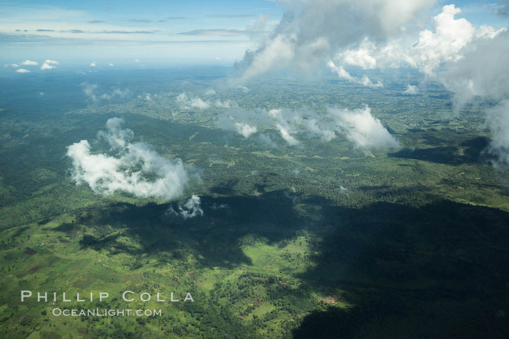 Over central Kenya, showing agricultural regions., natural history stock photograph, photo id 29770
