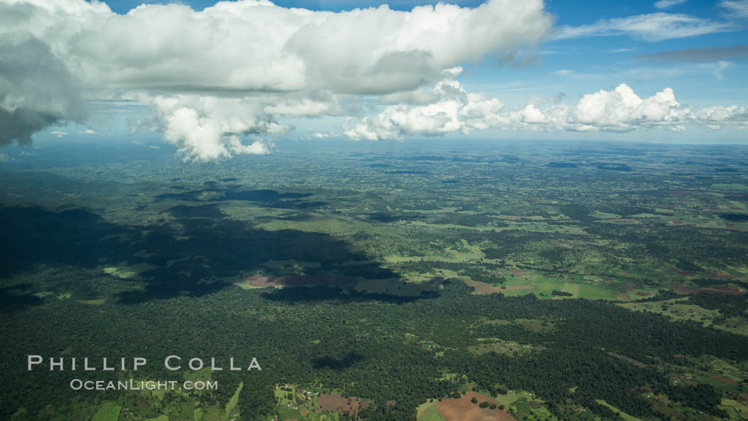 Over central Kenya, showing agricultural regions., natural history stock photograph, photo id 29769