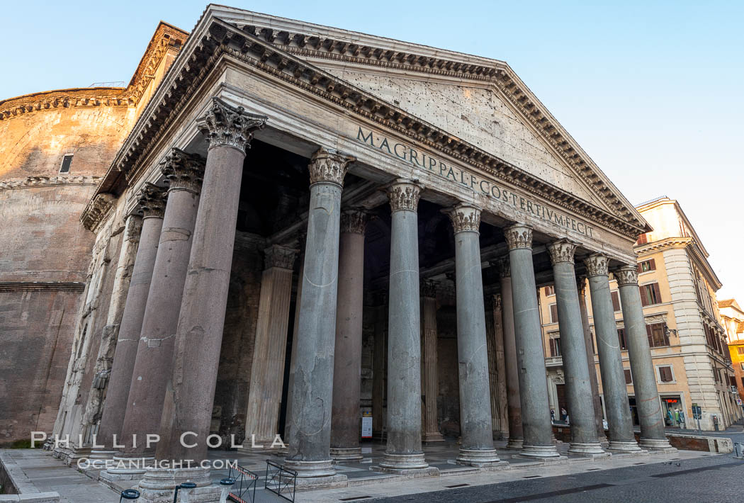 Pantheon at Dawn, Rome. Italy, natural history stock photograph, photo id 35558