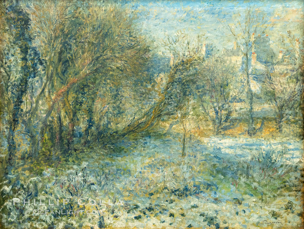 Paysage de neige, Pierre-Auguste Renoir, Musee de l"Orangerie. Musee de lOrangerie, Paris, France, natural history stock photograph, photo id 35691