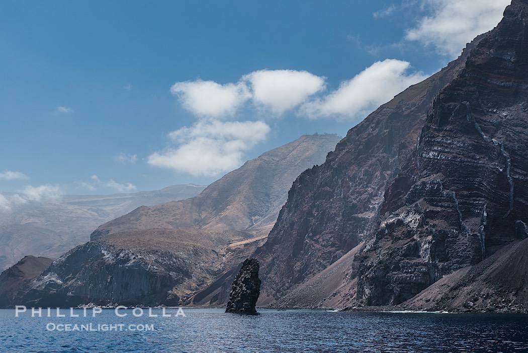 Pilot Rock and Guadalupe Island., natural history stock photograph, photo id 28778