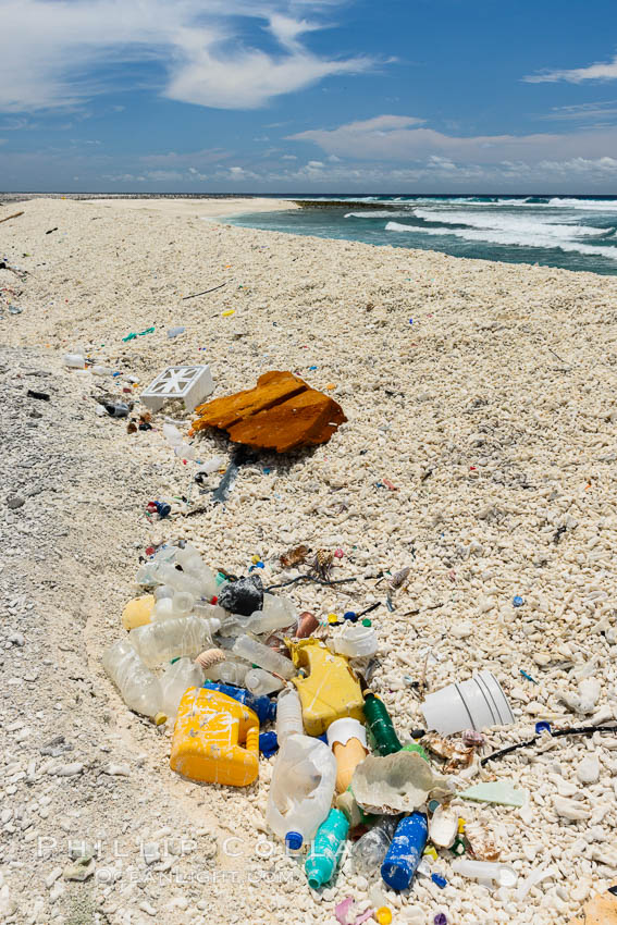 Plastic Trash and Debris, Clipperton Island. France, natural history stock photograph, photo id 33099