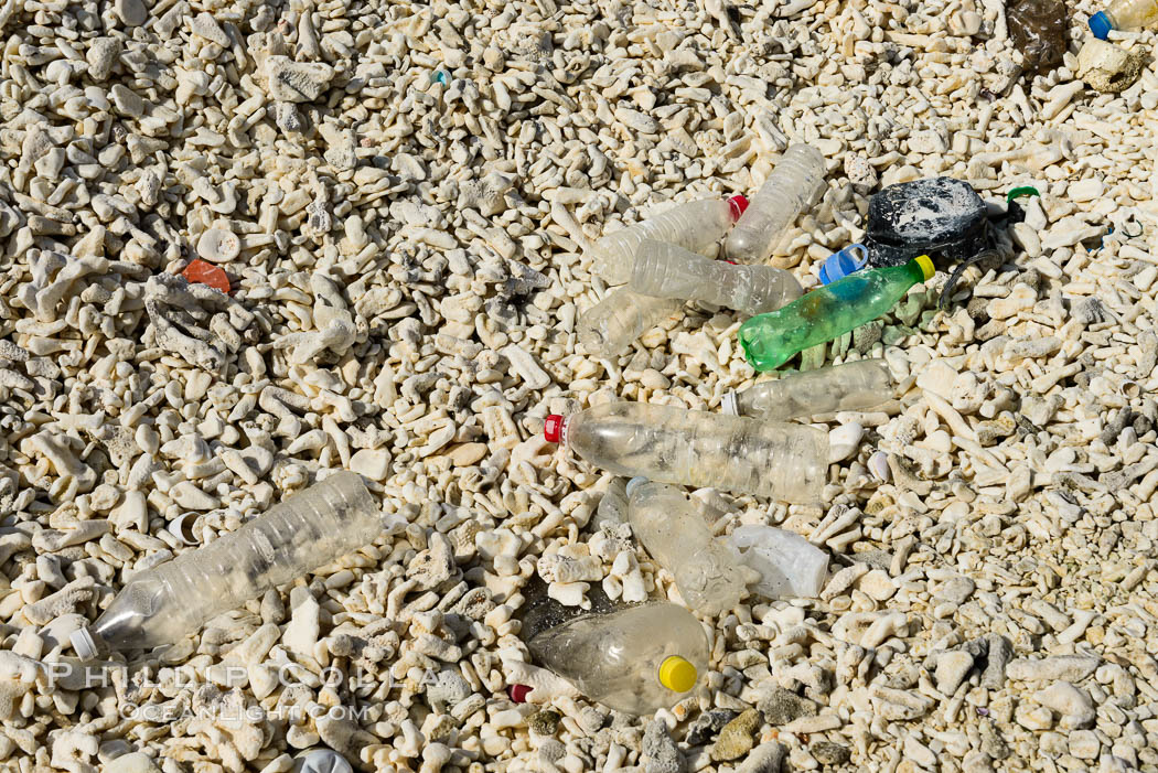 Plastic Trash and Debris, Clipperton Island. France, natural history stock photograph, photo id 33069