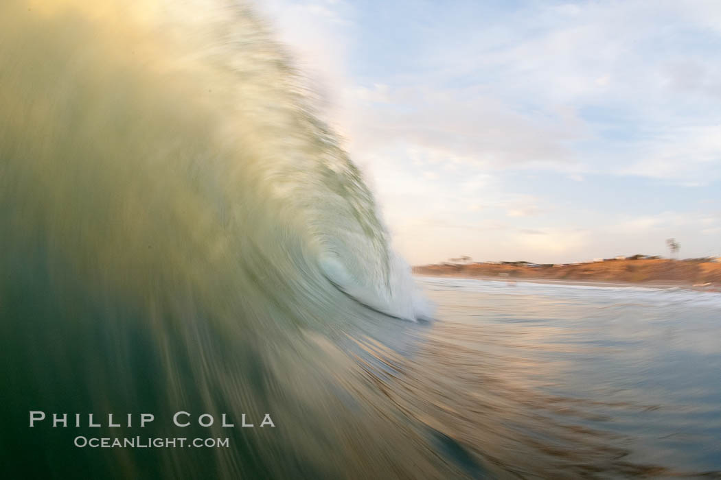 Sunset wave. Ponto, Carlsbad, California, USA, natural history stock photograph, photo id 19399
