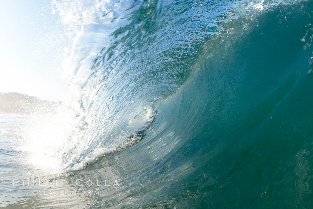 Breaking wave, early morning surf. Ponto, Carlsbad, California, USA, natural history stock photograph, photo id 19413