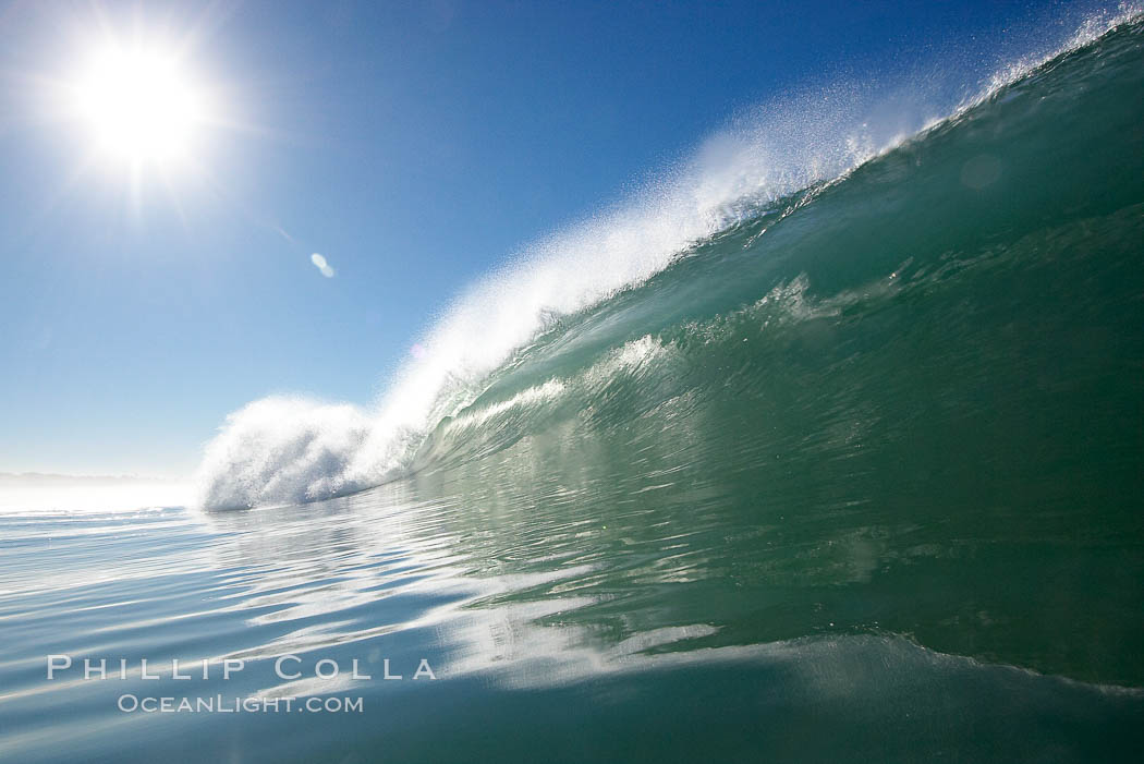 Surf, wave, winter, morning, Ponto, South Carlsbad. California, USA, natural history stock photograph, photo id 14982
